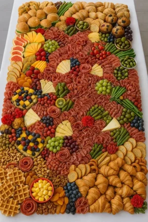 charcuterie brunch table for events Toronto brunch grazing table brunch table for 40 people