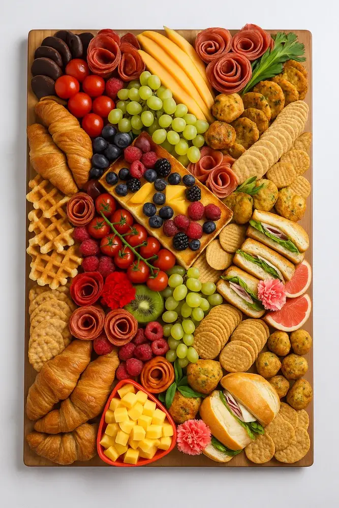 charcuterie runner Toronto full setup with gourmet items grazing table runner for wedding reception in Toronto
